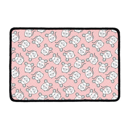 Cute Rat Pattern Print Kitchen Mat