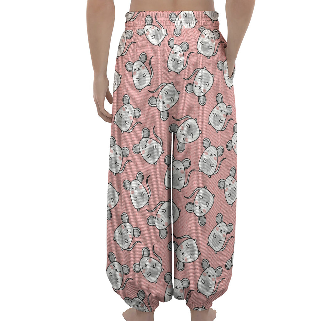 Cute Rat Pattern Print Lantern Pants