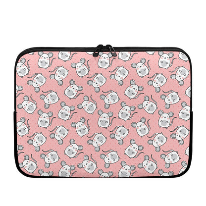Cute Rat Pattern Print Laptop Sleeve