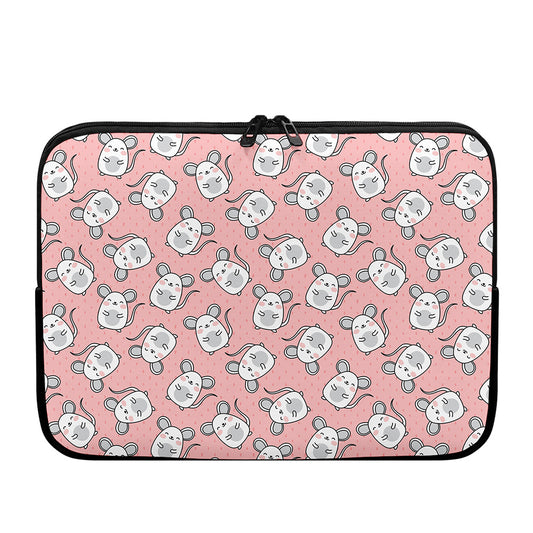 Cute Rat Pattern Print Laptop Sleeve