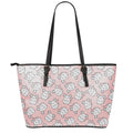 Cute Rat Pattern Print Leather Tote Bag With Zipper