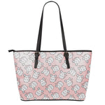 Cute Rat Pattern Print Leather Tote Bag