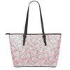 Cute Rat Pattern Print Leather Tote Bag