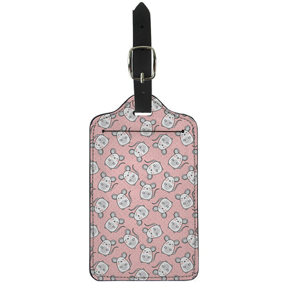 Cute Rat Pattern Print Luggage Tag
