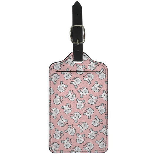 Cute Rat Pattern Print Luggage Tag