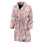 Cute Rat Pattern Print Men's Bathrobe