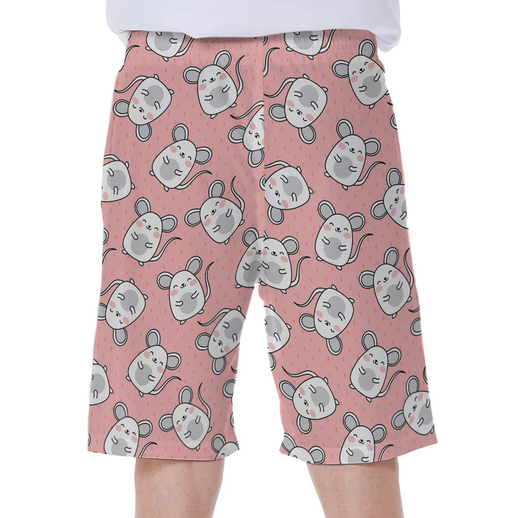 Cute Rat Pattern Print Men's Beach Shorts