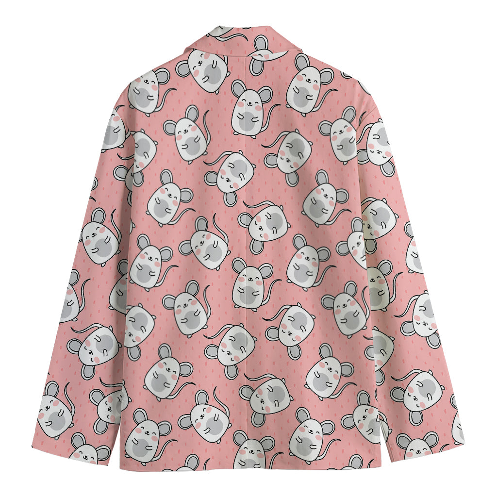 Cute Rat Pattern Print Men's Blazer
