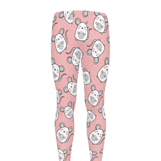 Cute Rat Pattern Print Men's leggings