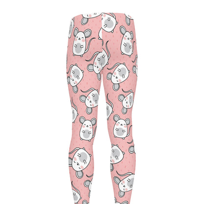 Cute Rat Pattern Print Men's leggings