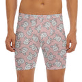 Cute Rat Pattern Print Men's Long Boxer Briefs