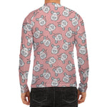 Cute Rat Pattern Print Men's Long Sleeve Rash Guard