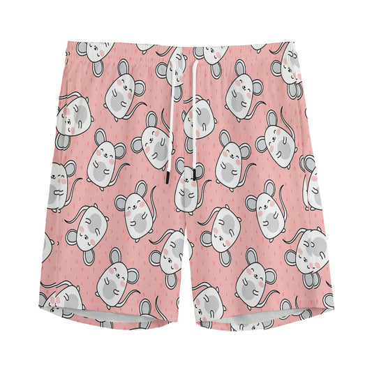 Cute Rat Pattern Print Men's Sports Shorts