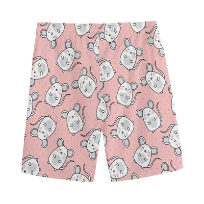 Cute Rat Pattern Print Men's Sports Shorts
