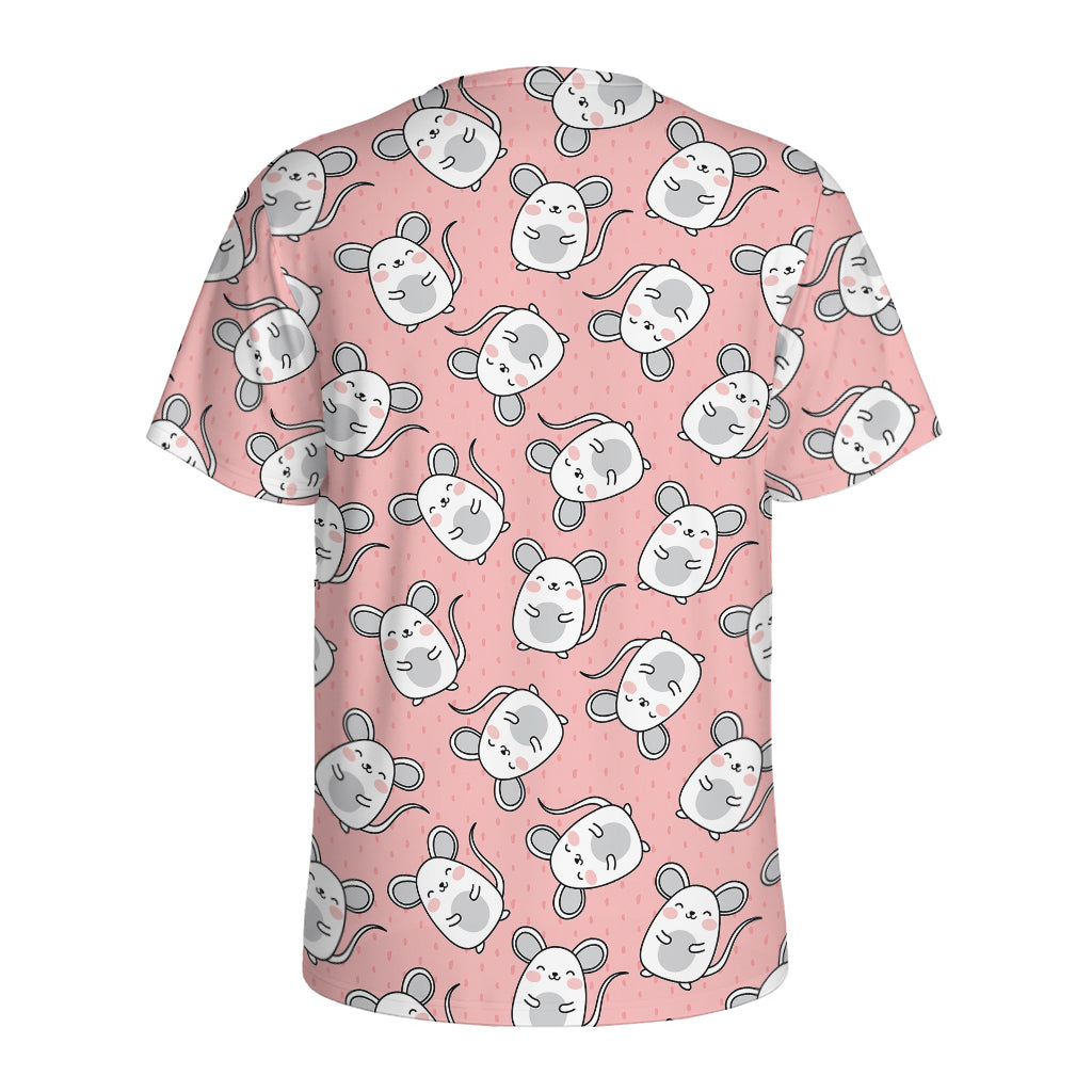Cute Rat Pattern Print Men's Sports T-Shirt
