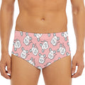 Cute Rat Pattern Print Men's Triangle Swim Briefs