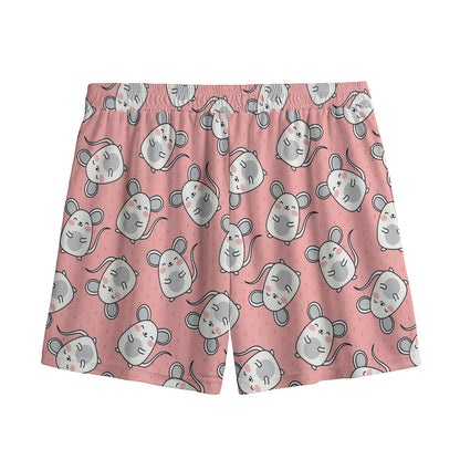 Cute Rat Pattern Print Mesh Shorts