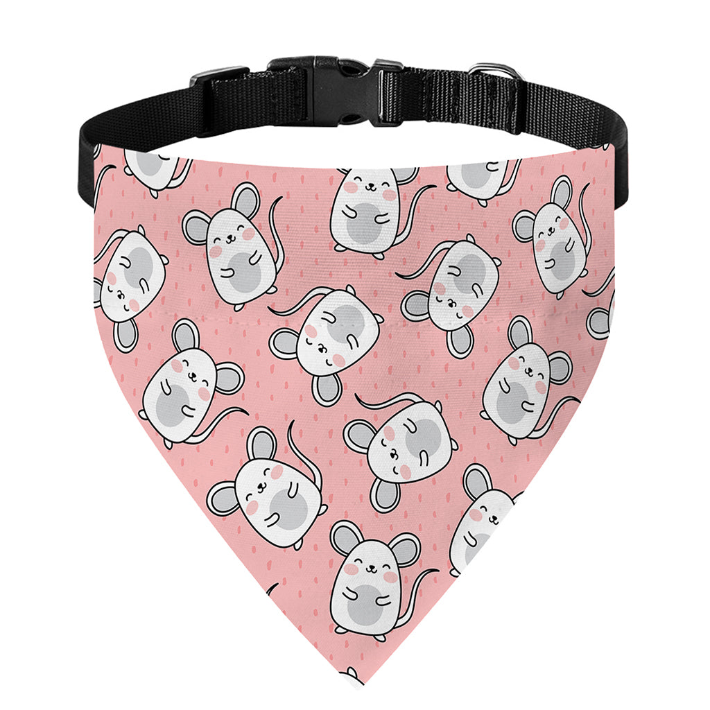 Cute Rat Pattern Print Over The Collar Dog Bandana