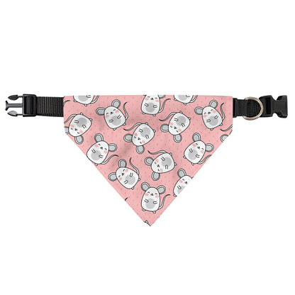 Cute Rat Pattern Print Over The Collar Dog Bandana