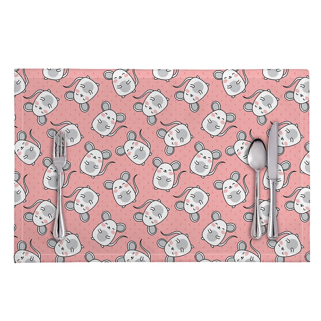 Cute Rat Pattern Print Placemat
