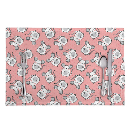 Cute Rat Pattern Print Placemat