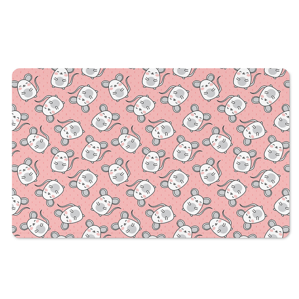 Cute Rat Pattern Print Polyester Doormat