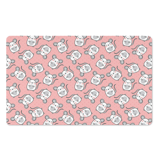 Cute Rat Pattern Print Polyester Doormat