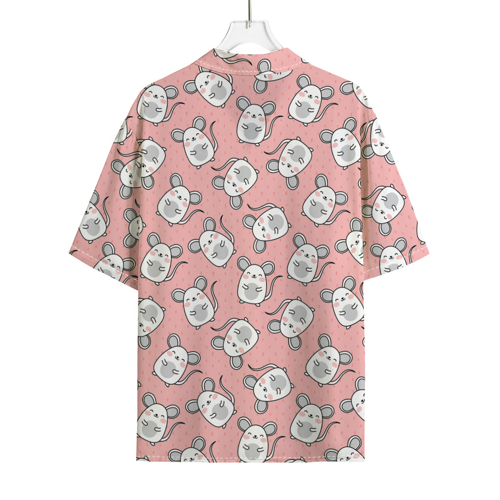 Cute Rat Pattern Print Rayon Hawaiian Shirt