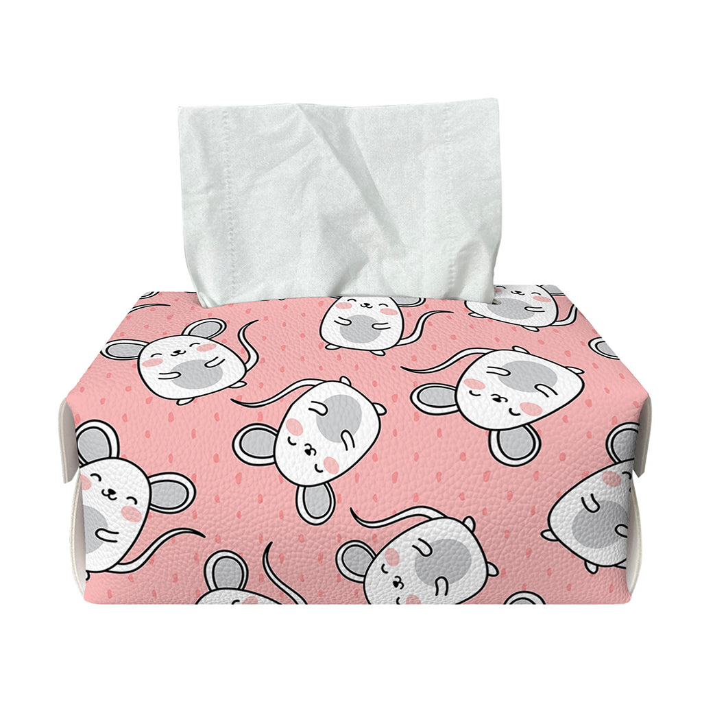 Cute Rat Pattern Print Rectangle Tissue Box Cover