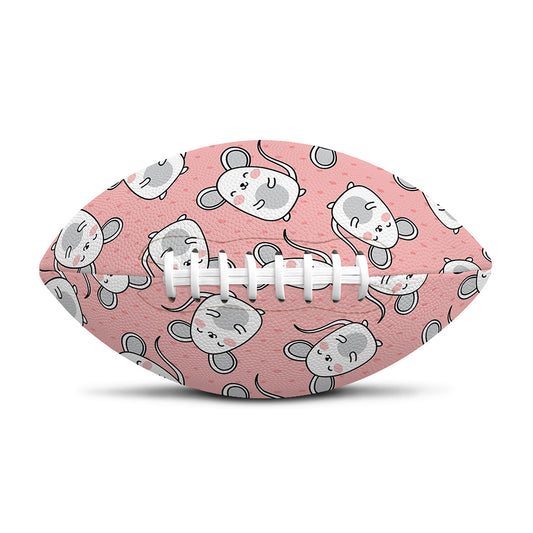 Cute Rat Pattern Print Rugby Ball