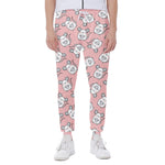 Cute Rat Pattern Print Scuba Joggers