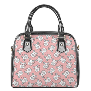 Cute Rat Pattern Print Shoulder Handbag