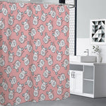 Cute Rat Pattern Print Shower Curtain