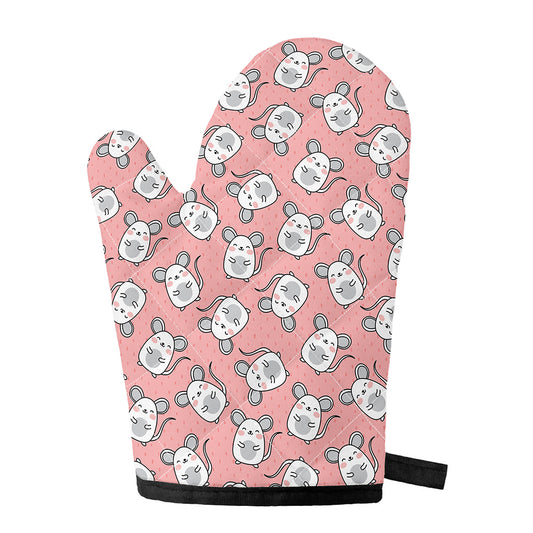 Cute Rat Pattern Print Single Oven Mitt