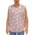 Cute Rat Pattern Print Sleeveless Baseball Jersey