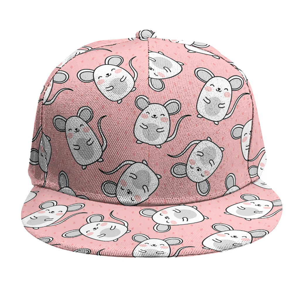 Cute Rat Pattern Print Snapback Cap