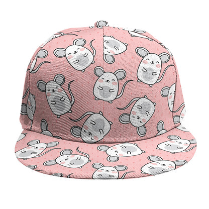 Cute Rat Pattern Print Snapback Cap