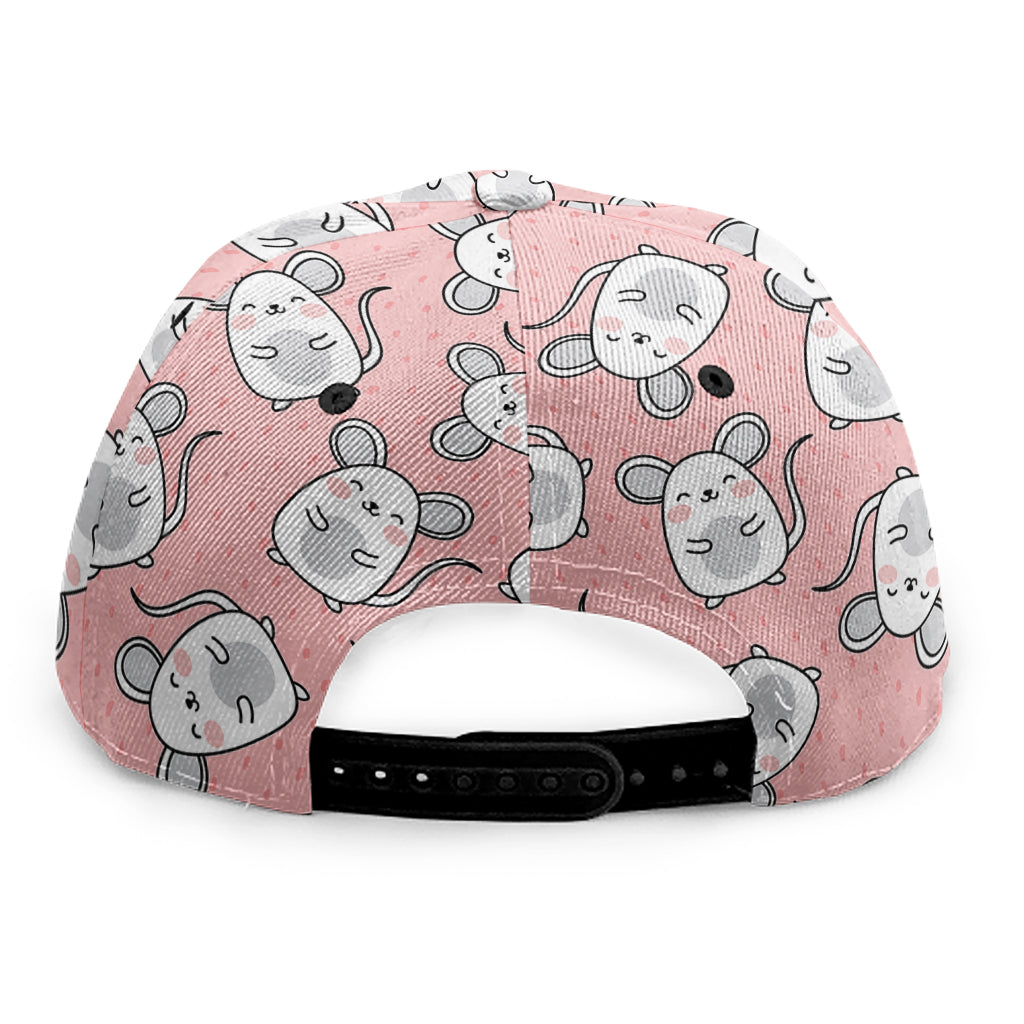 Cute Rat Pattern Print Snapback Cap