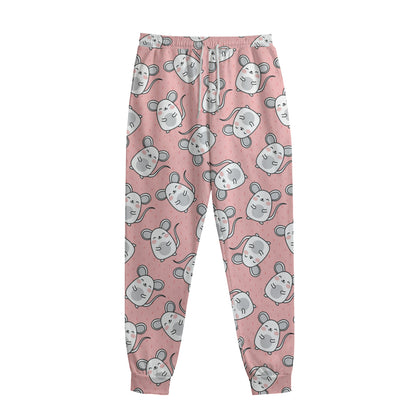 Cute Rat Pattern Print Sweatpants