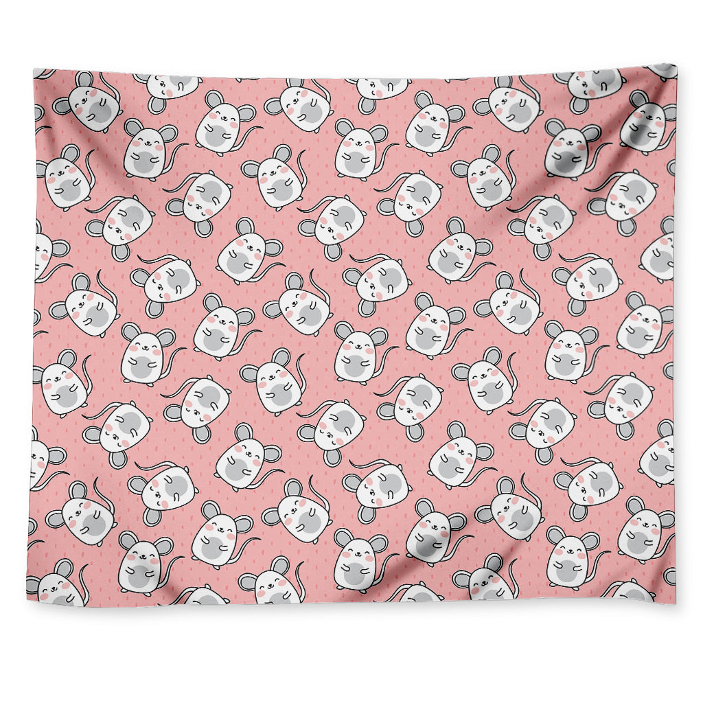 Cute Rat Pattern Print Tapestry