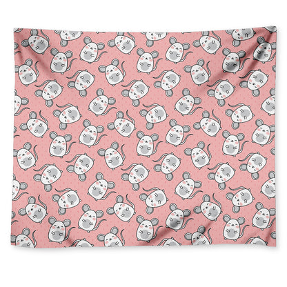 Cute Rat Pattern Print Tapestry