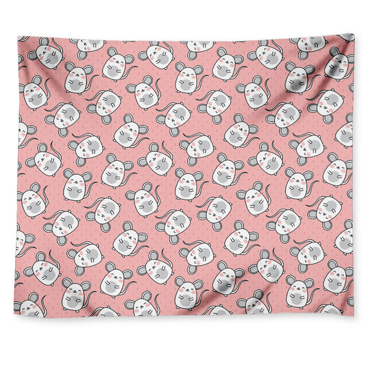 Cute Rat Pattern Print Tapestry