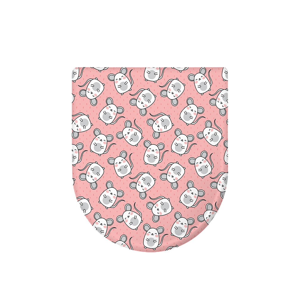 Cute Rat Pattern Print Toilet Lid Cover