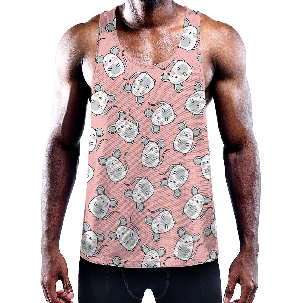 Cute Rat Pattern Print Training Tank Top