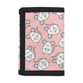 Cute Rat Pattern Print Trifold Wallet