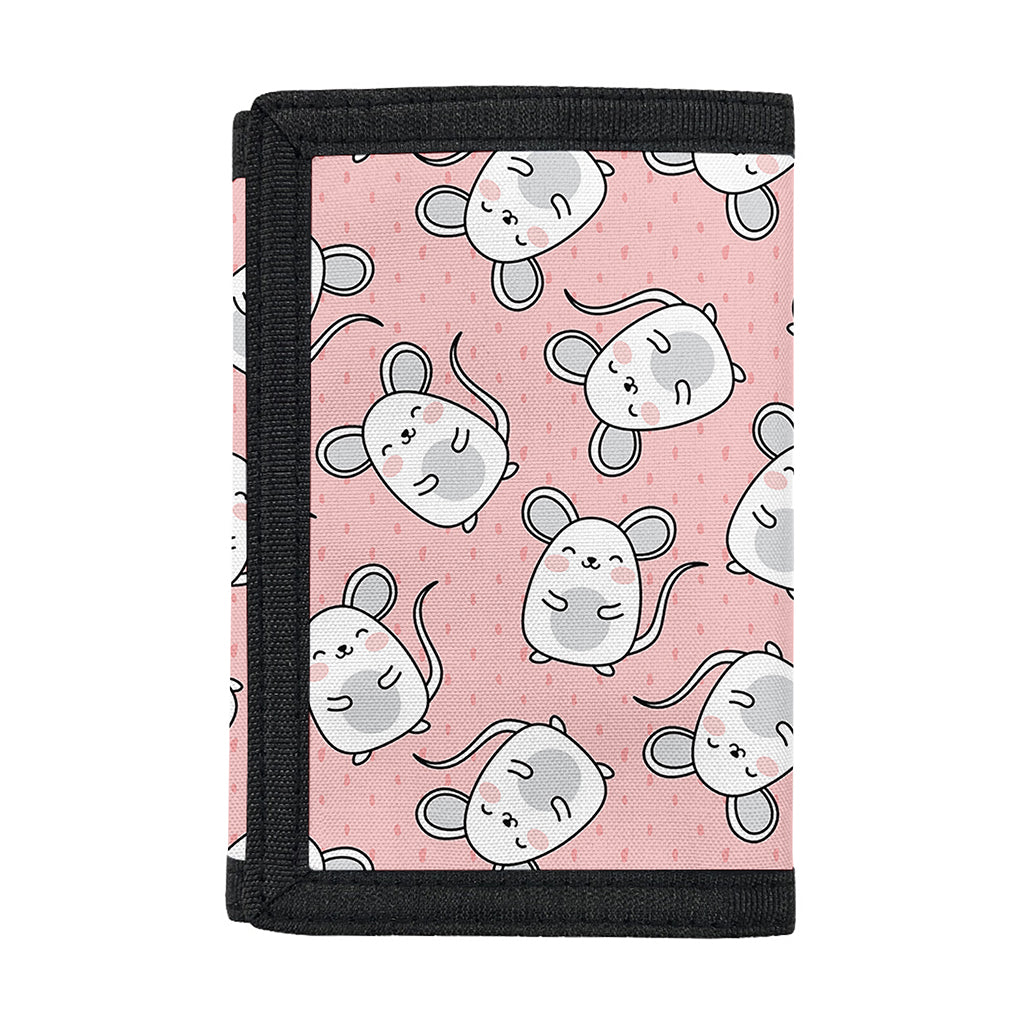Cute Rat Pattern Print Trifold Wallet