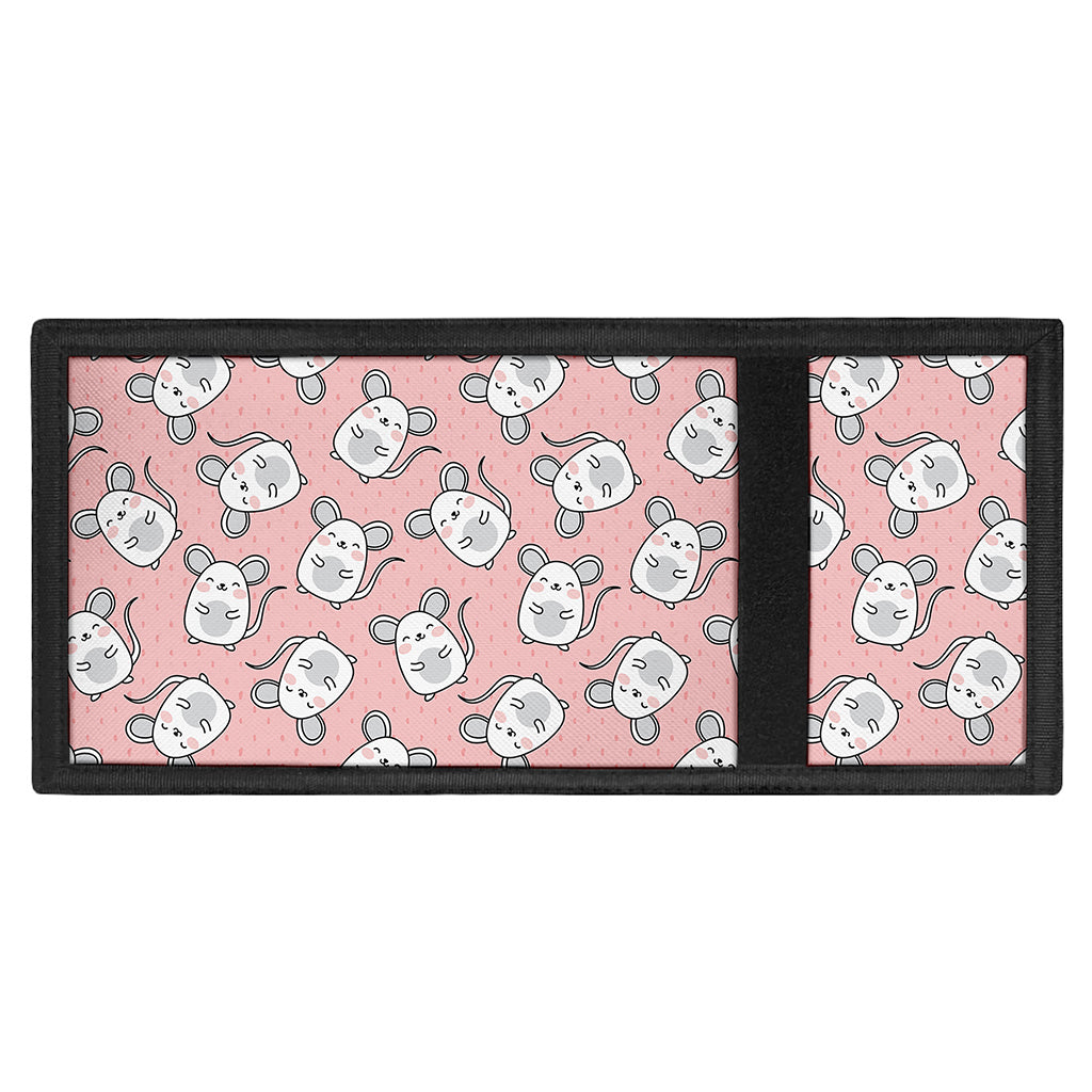 Cute Rat Pattern Print Trifold Wallet