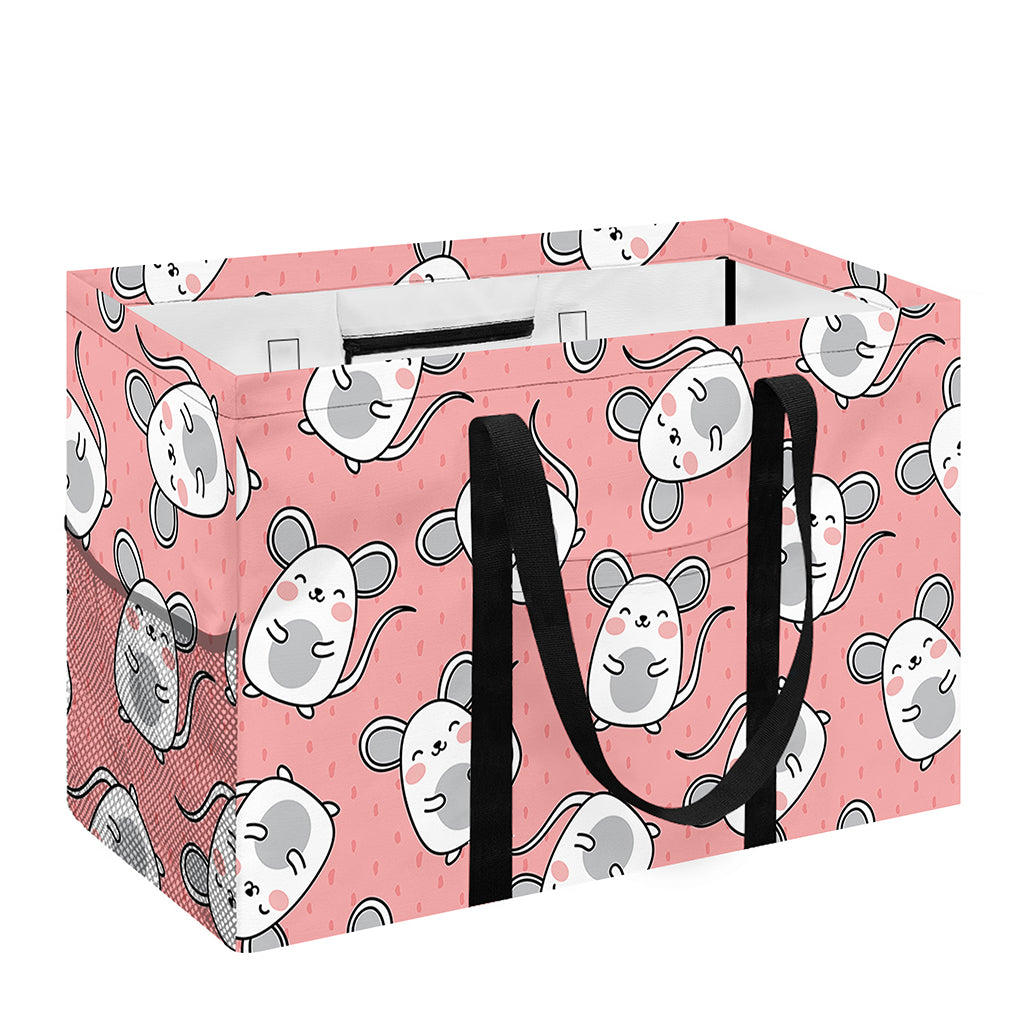 Cute Rat Pattern Print Utility Tote Bag