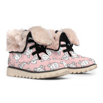 Cute Rat Pattern Print Winter Boots