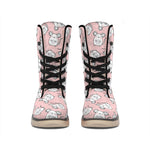 Cute Rat Pattern Print Winter Boots